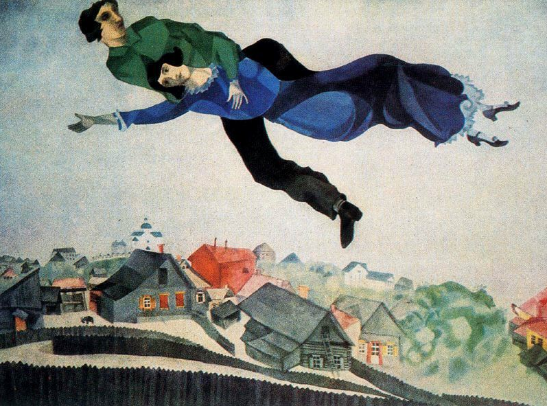 "Over the town", de Marc Chagall