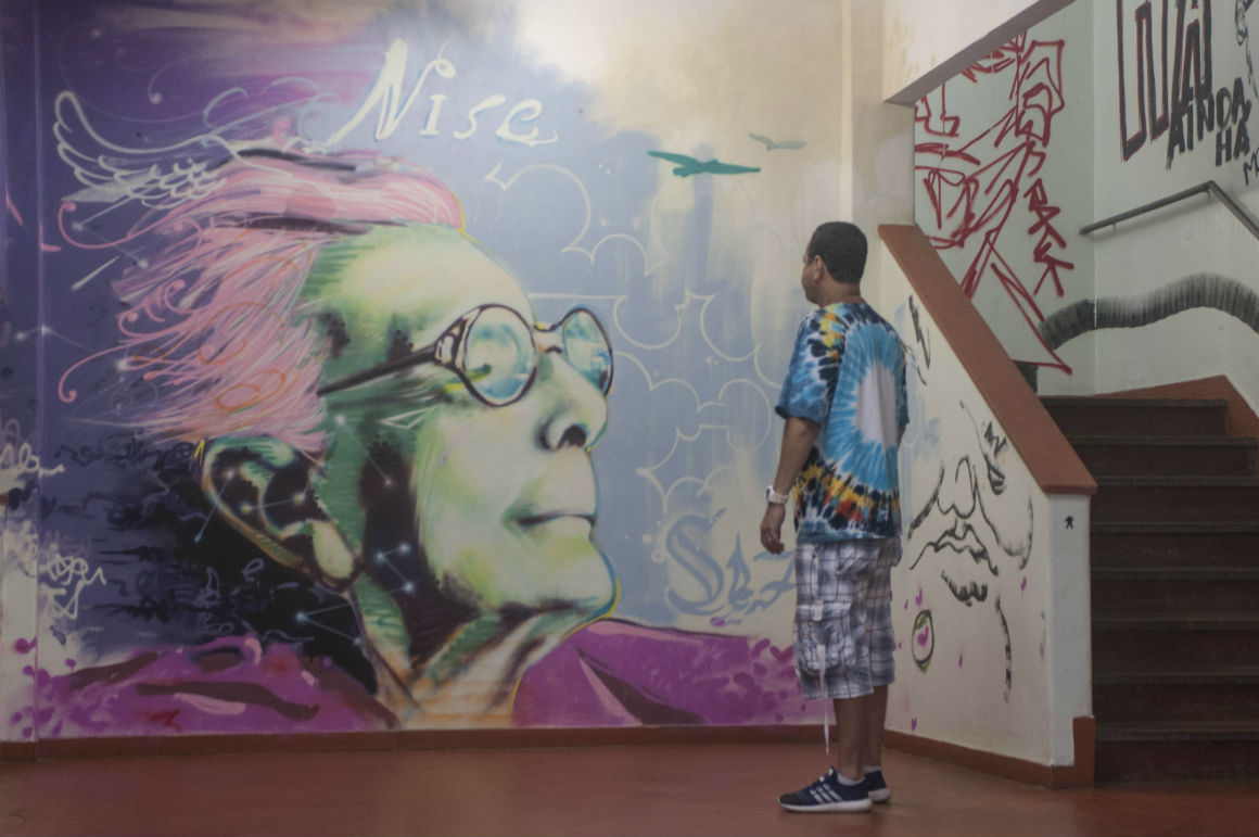 André Teixeira Mural em homenagem a dra. Nise da Silveira no Hotel da Loucura