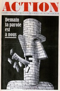 Capa do jornal Action, junho de 68
