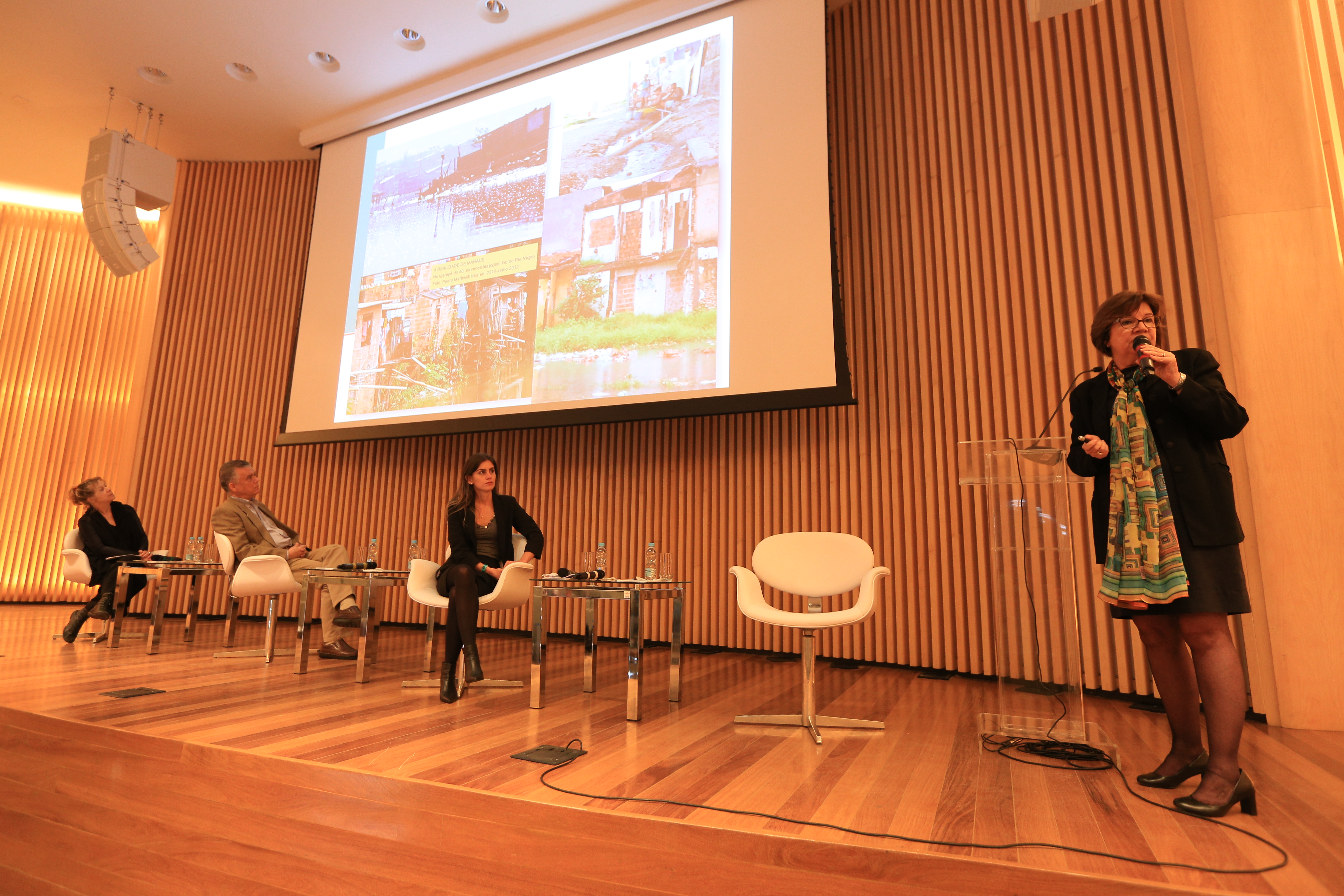 Professora Sandra no segundo painel do seminário