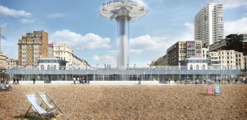 A torre vista da praia de Brighton: críticas e milhóes investidos