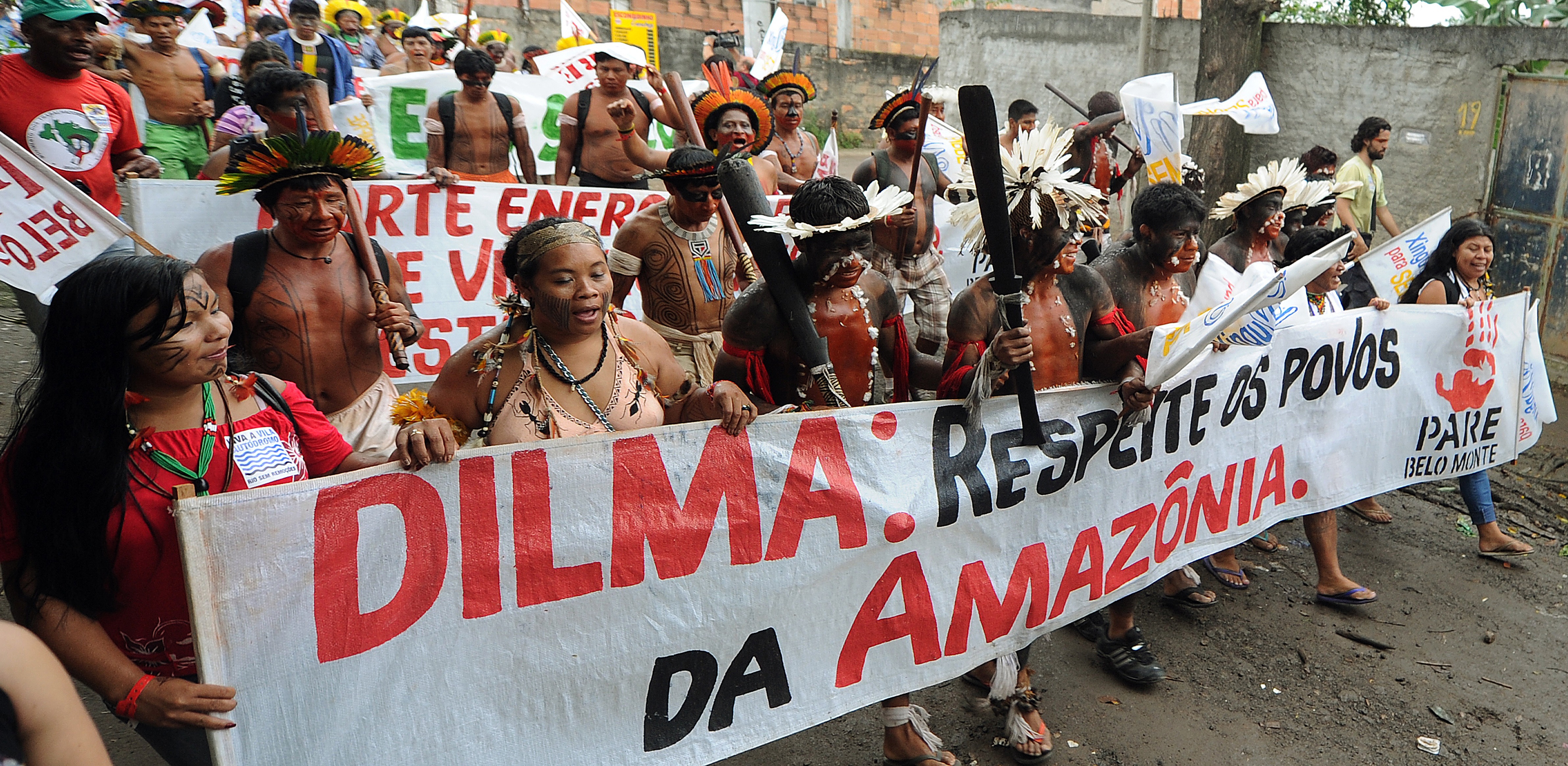 Manifestação de indígenas contra Belo Monte