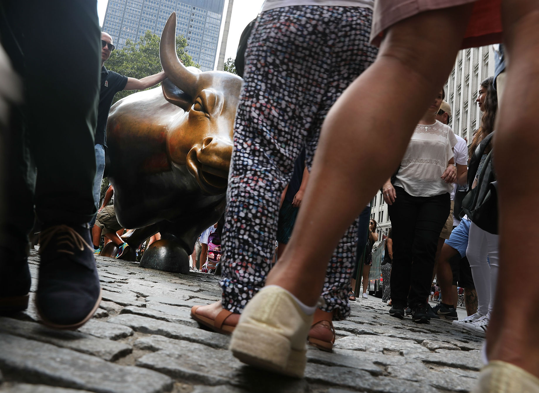 Foto de Spencer Platt. Getty Images North American/ AFP Simbolo de Wall Street. Foto de Spencer Platt/ Getty Images North American