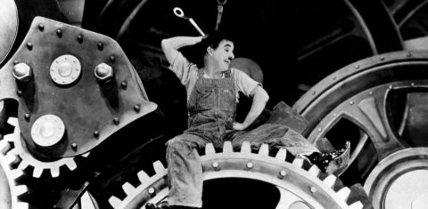 Cena do clássico "Tempos Modernos", de Charles Chaplin, feito em 1936. Foto de Divulgação