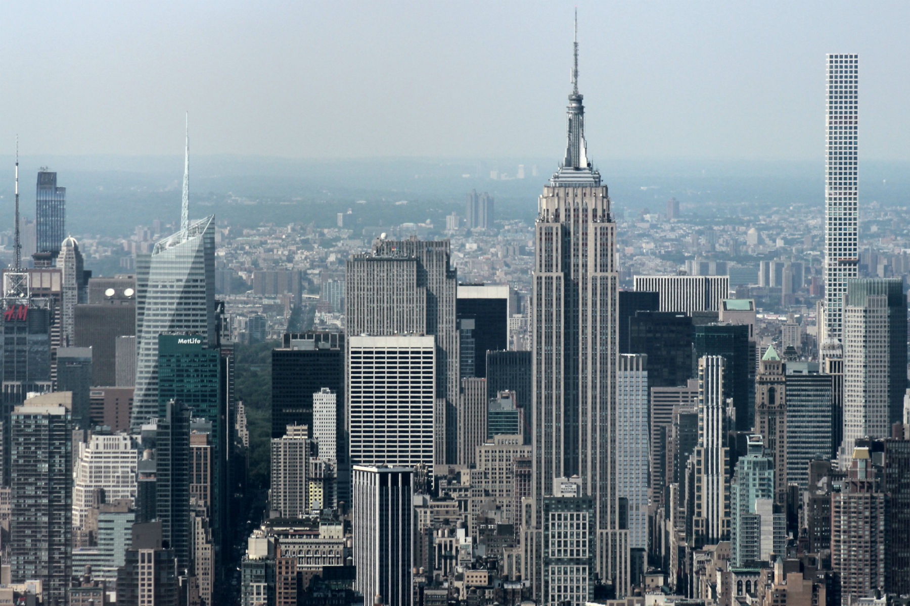 Foto de Carla Lencastre Panorama do centro de Manhattan, com o Empire State, a partir do One World Observatory, no sul da ilha. Foto de Carla Lencastre