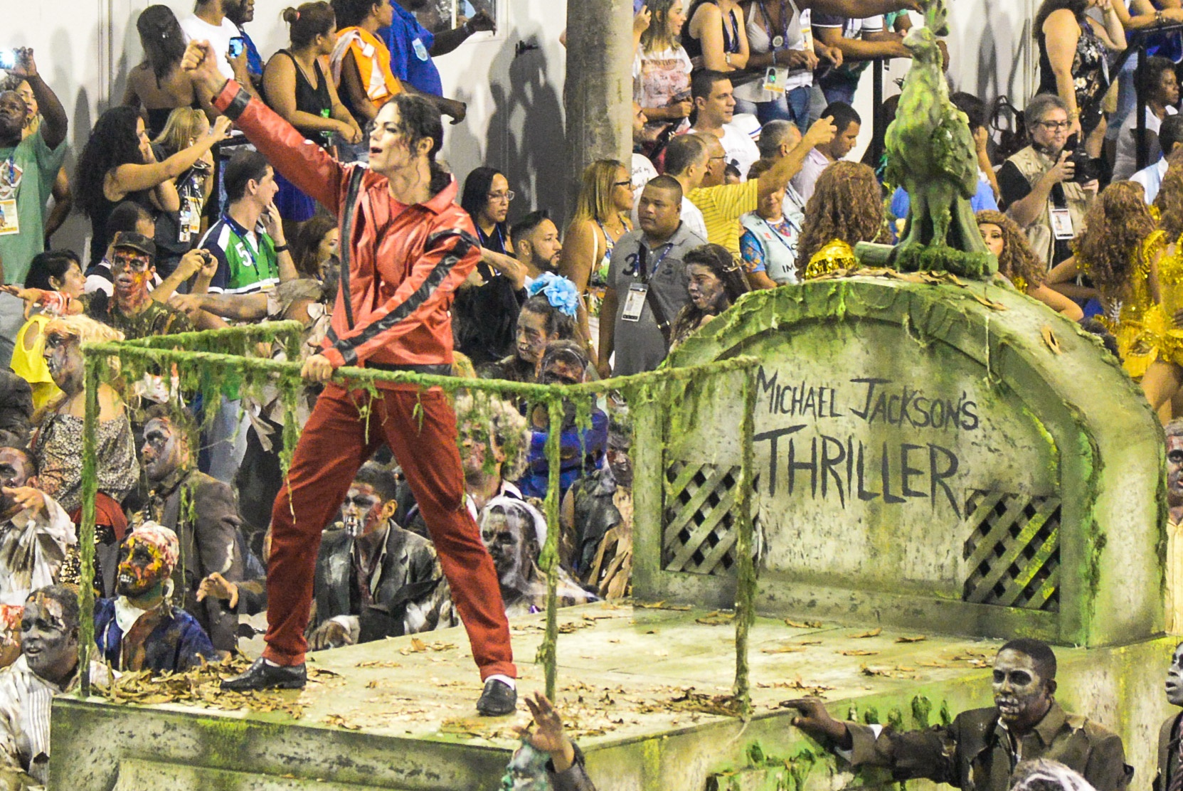 Foto de Clever Felix/Brazil Photo Press O "thriller" no desfile da Tijuca foi muito mais assustador do que havia sido planejado. Foto de Clever Felix/Brazil Photo Press