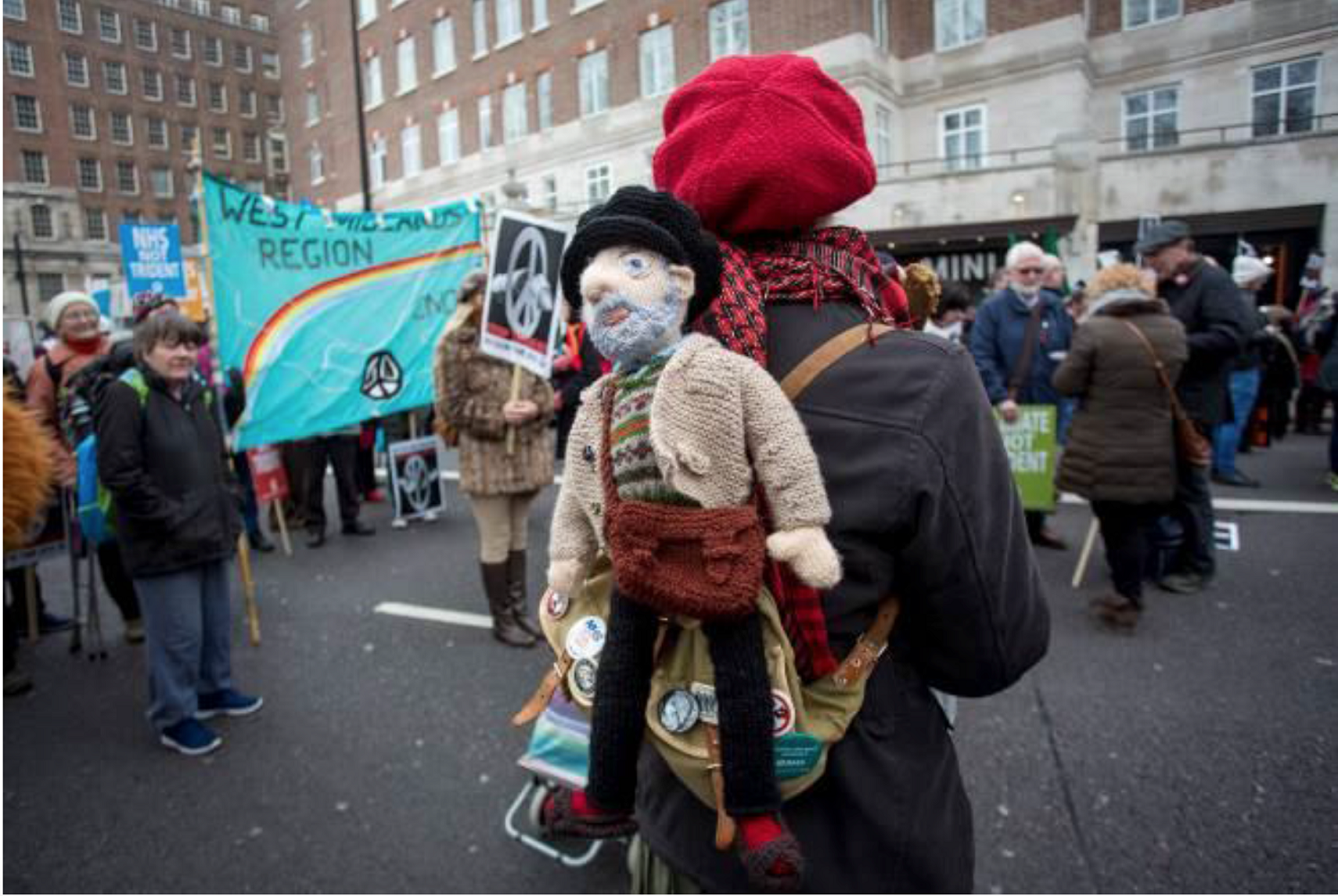 Protesto antinuclear em Londres, em 2016. Acervo Imperial War Museum