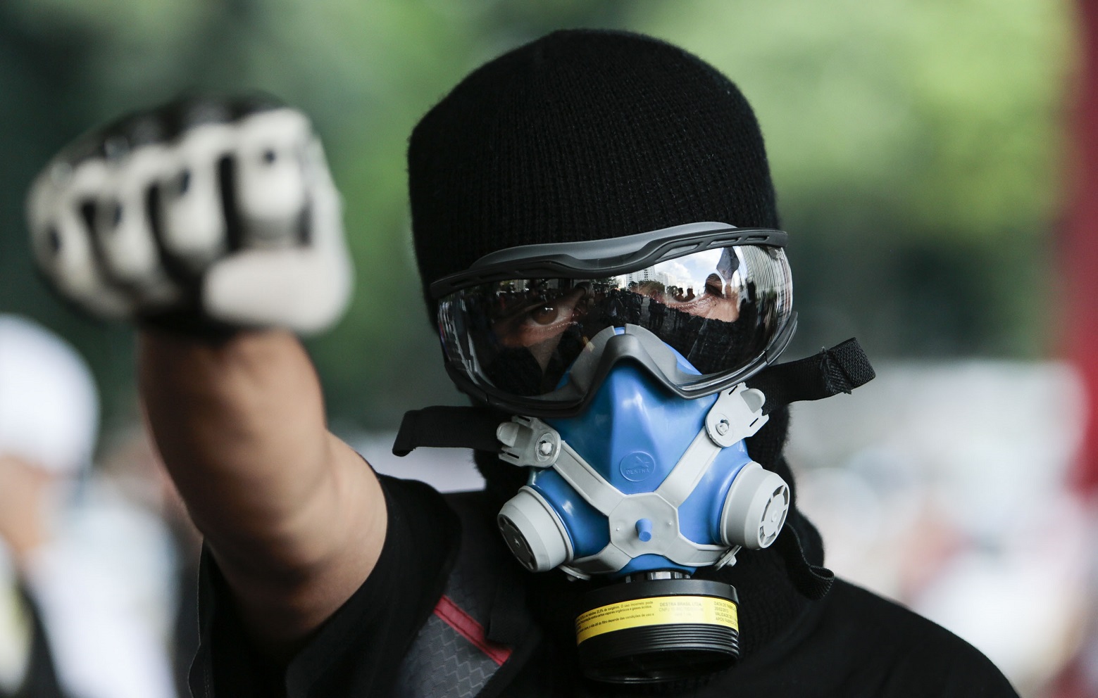 Foto Miguel Schincariol/AFP Máscara anti-gás, utilizada desde os protestos de 2013, voltaram a ser procuradas. Foto: AFP/ Miguel Schincariol