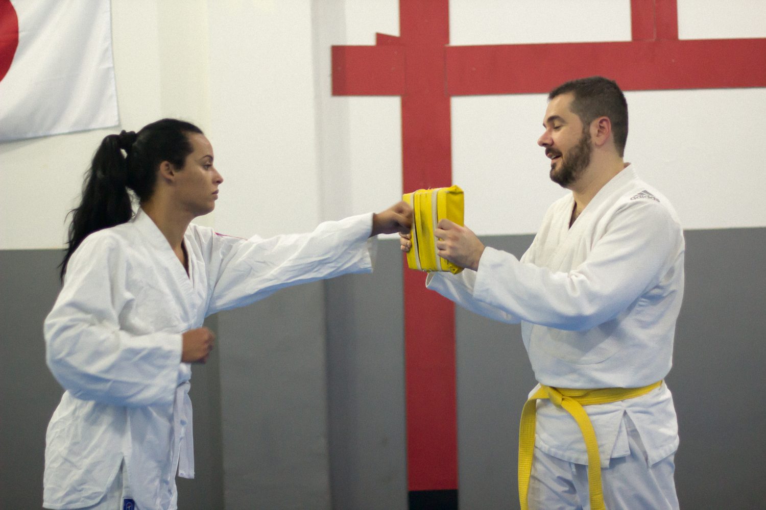 Lana e Halisson treinam no Piranhas Team: krav magá (Divulgação)