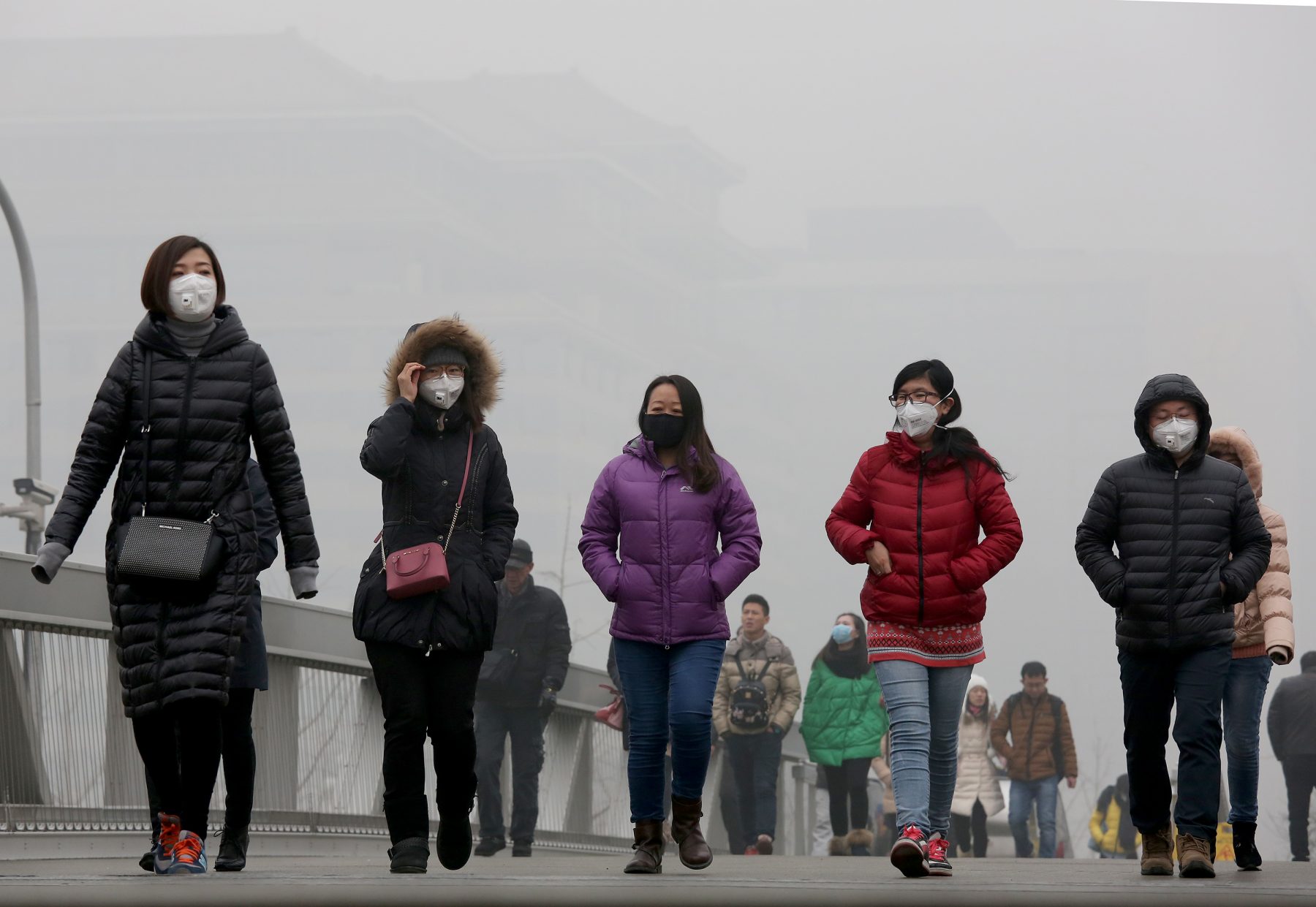Foto de Wang Xibao/ Imagine China/ AFP Poluição em Pequim. Foto de Wang Xibao/ Imagine China/ AFP