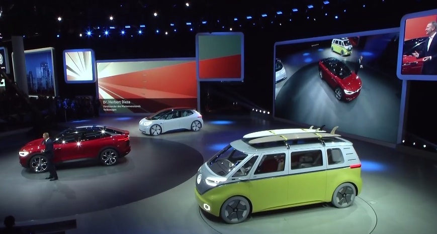 A Volkswagen promete eletrificar toda a sua linha de veículos até 2030, incluindo a Kombi, que volta à vida sem emissões. Foto Divulgação