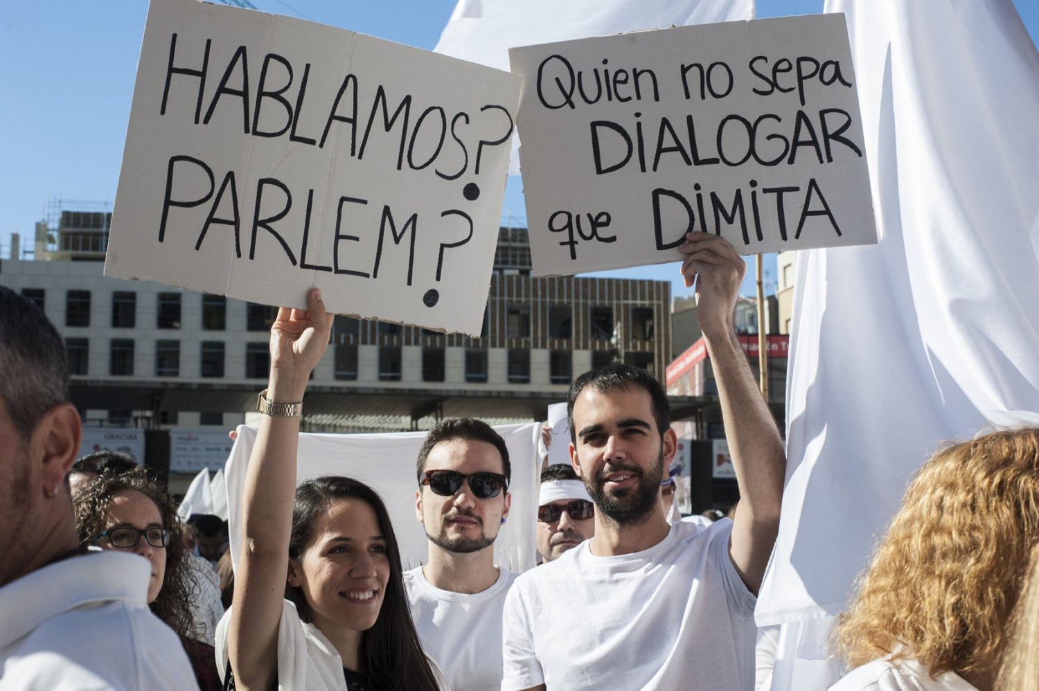 Foto Rosane Marinho Os engenheiros Irene López y Miguel Escolano pedem que os políticos façam os seus trabalhos. Foto: Rosane Marinho
