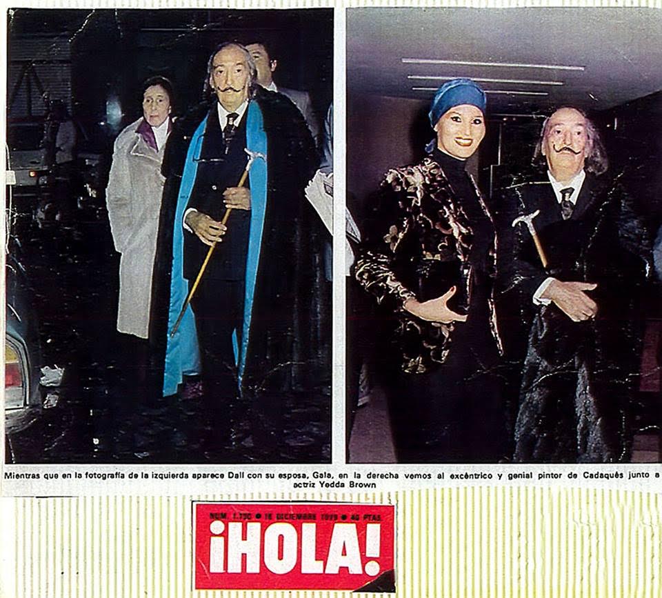 Atriz Yeda Brown com Salvador Dali. Foto de Pedro Murad