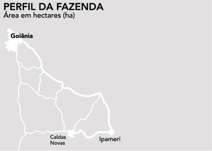 Localizacao da fazenda Santa Brigida. Arte de Fernando Alvarus