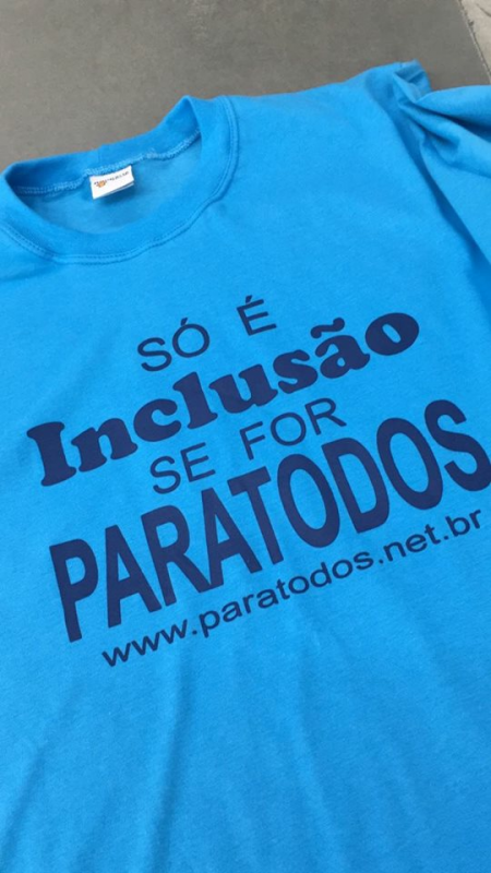 Foto Divulgação A camiseta do Prêmio Paratodos de Inclusão Escolar. Divulgação