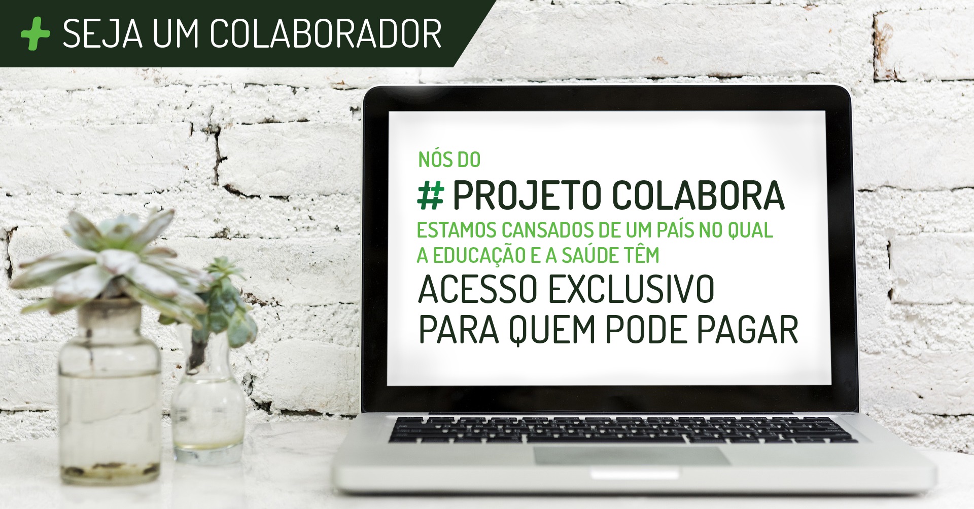 Uma das peças da campanha "Apoie o #Colabora" que estará circulando pelas redes sociais. Reprodução