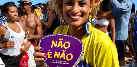 Marielle Franco no carnaval de 2018 em campanha contra assédio às mulheres: defensora dos direitos humanos e da população mais vulnerável (Foto: Carla Lencastre)