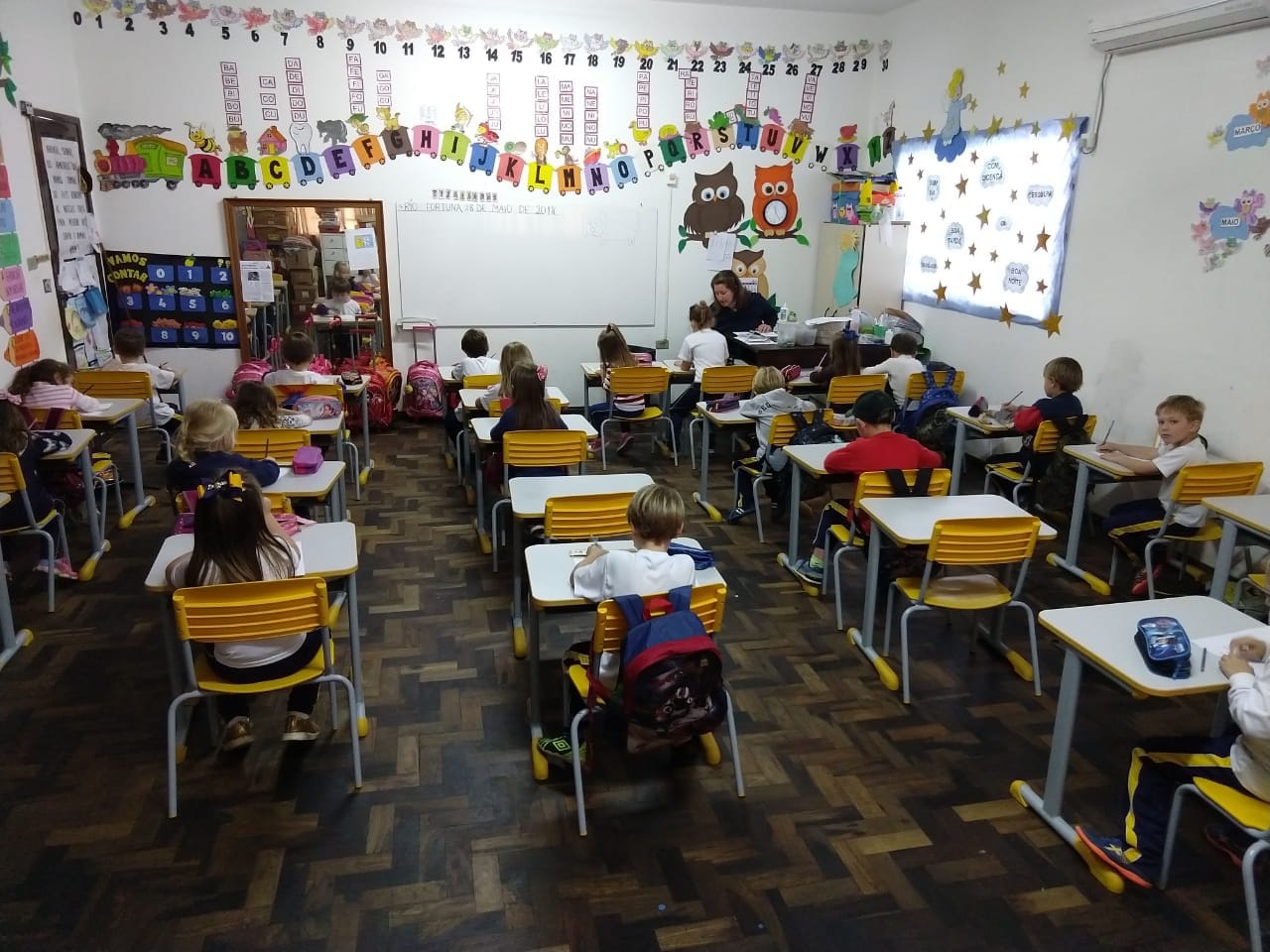 Foto Divulgação A Escola Municipal Professor José Boeing funcionou normalmente ontem. Foto Divulgação