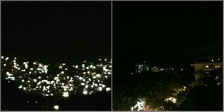 A Rocinha iluminada e apagada pelos tiros (Fotos Edu Carvalho)