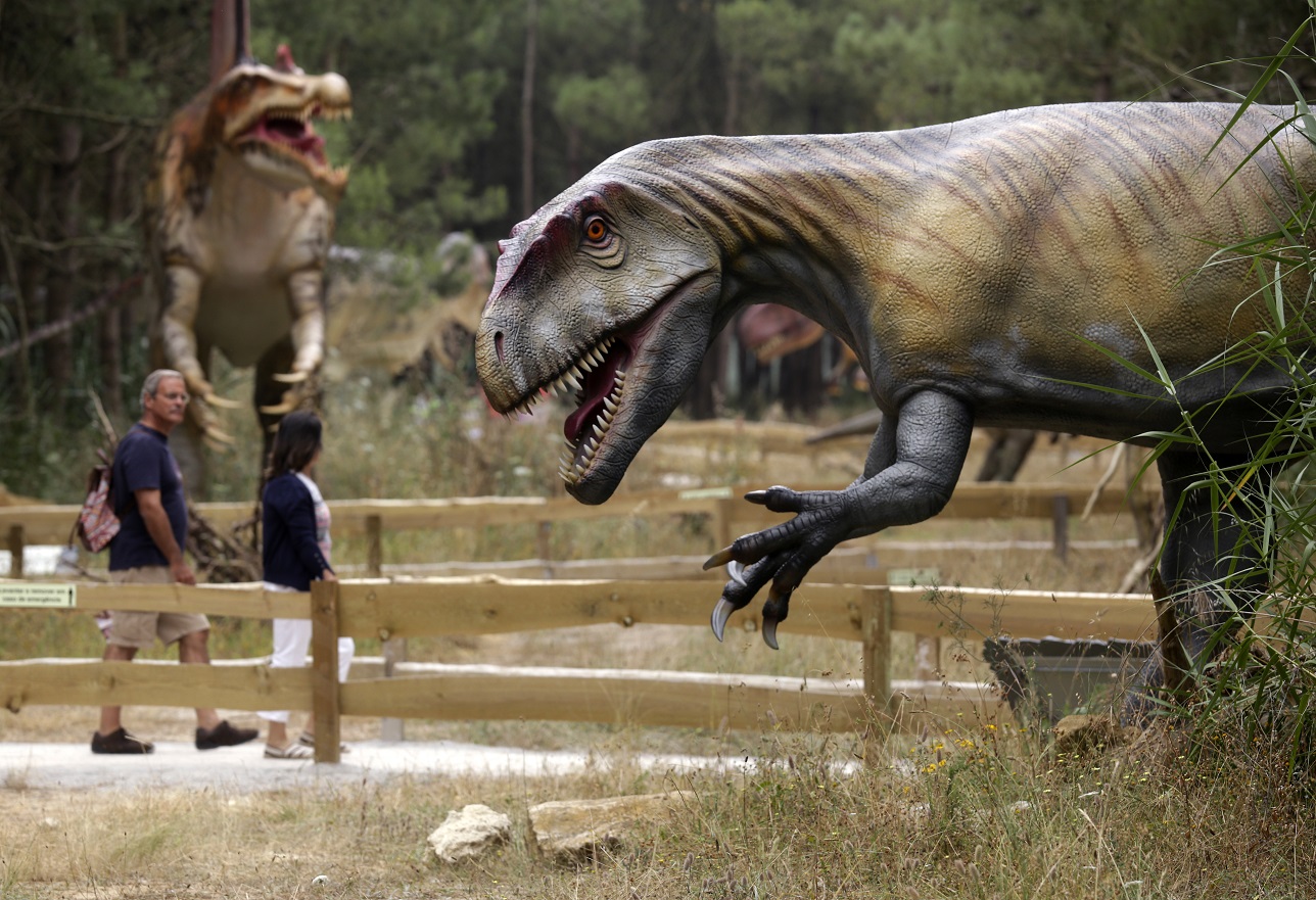 Foto José Manuel Ribeiro/AFP O Dino Park, um museu ao ar livre, em Portugal. Foto José Manuel Ribeiro/AFP