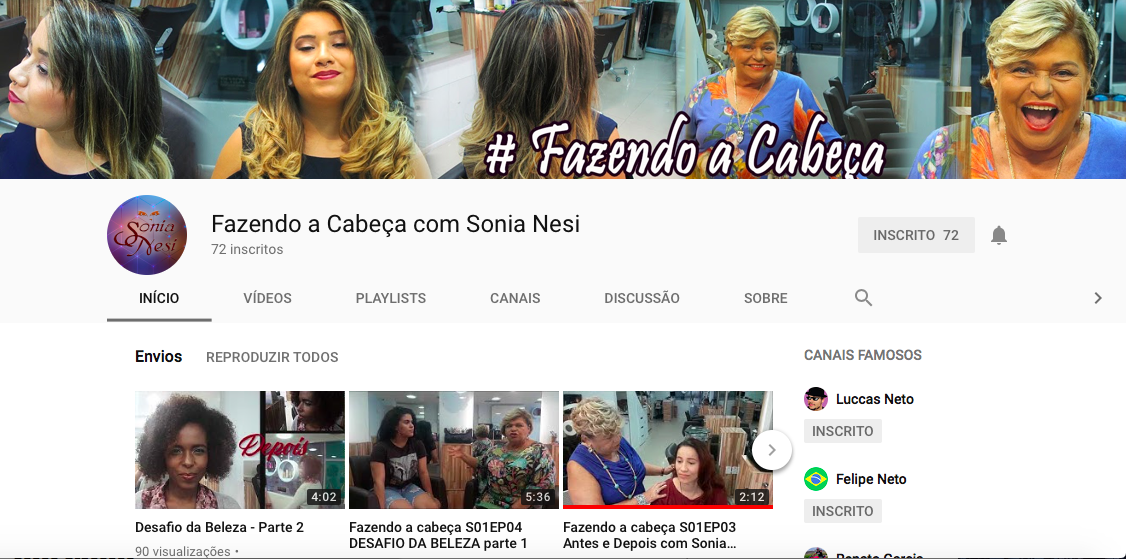 Sonia, de 70 anos, tem um canal sobre beleza no YouTube (reprodução)