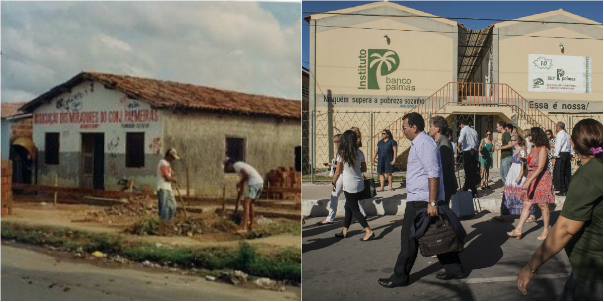 Banco Palmas, antes e depois. Foto de Divulgacao