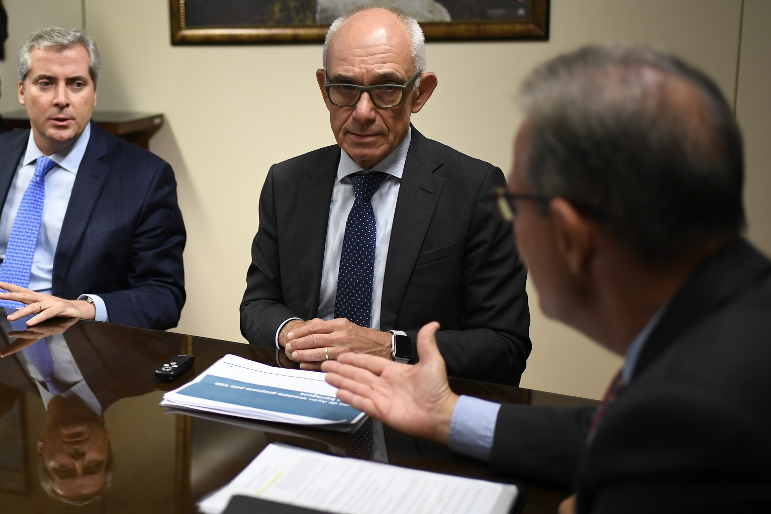 Foto Mateus Bonomi/AGIF O presidente da Vale, Fabio Schvartsman, se reúne com o ministro das Minas e Energia, almirante Bento Albuquerque, em Brasília. Foto Mateus Bonomi/AGIF