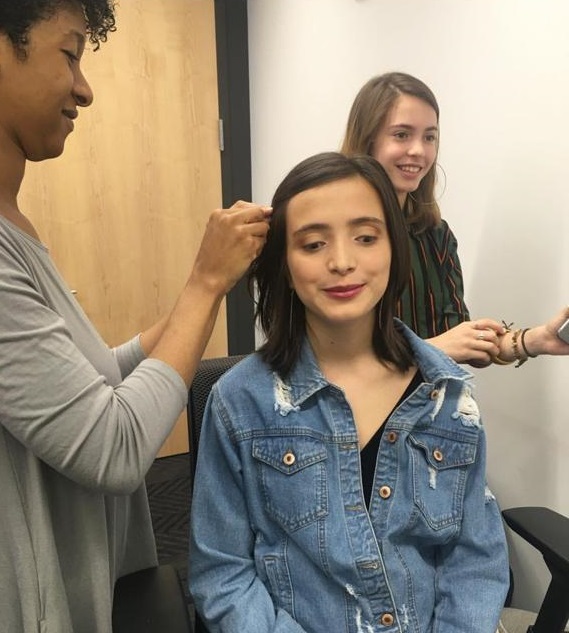 Maria Stockler Carvalhosa se prepara para a palestra do TED ED (Foto: Reprodução Instagram @dani_fort)