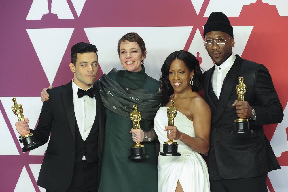 Rami Malek, Olivia Colman, Regina King e Mahershala Ali, vencedores nas categorias de atuação: diversidade (Foto Hubert Boesl/DPA)