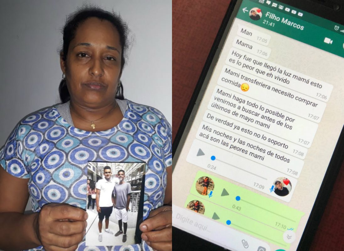 No Brasil, venezuelana luta para buscar filhos