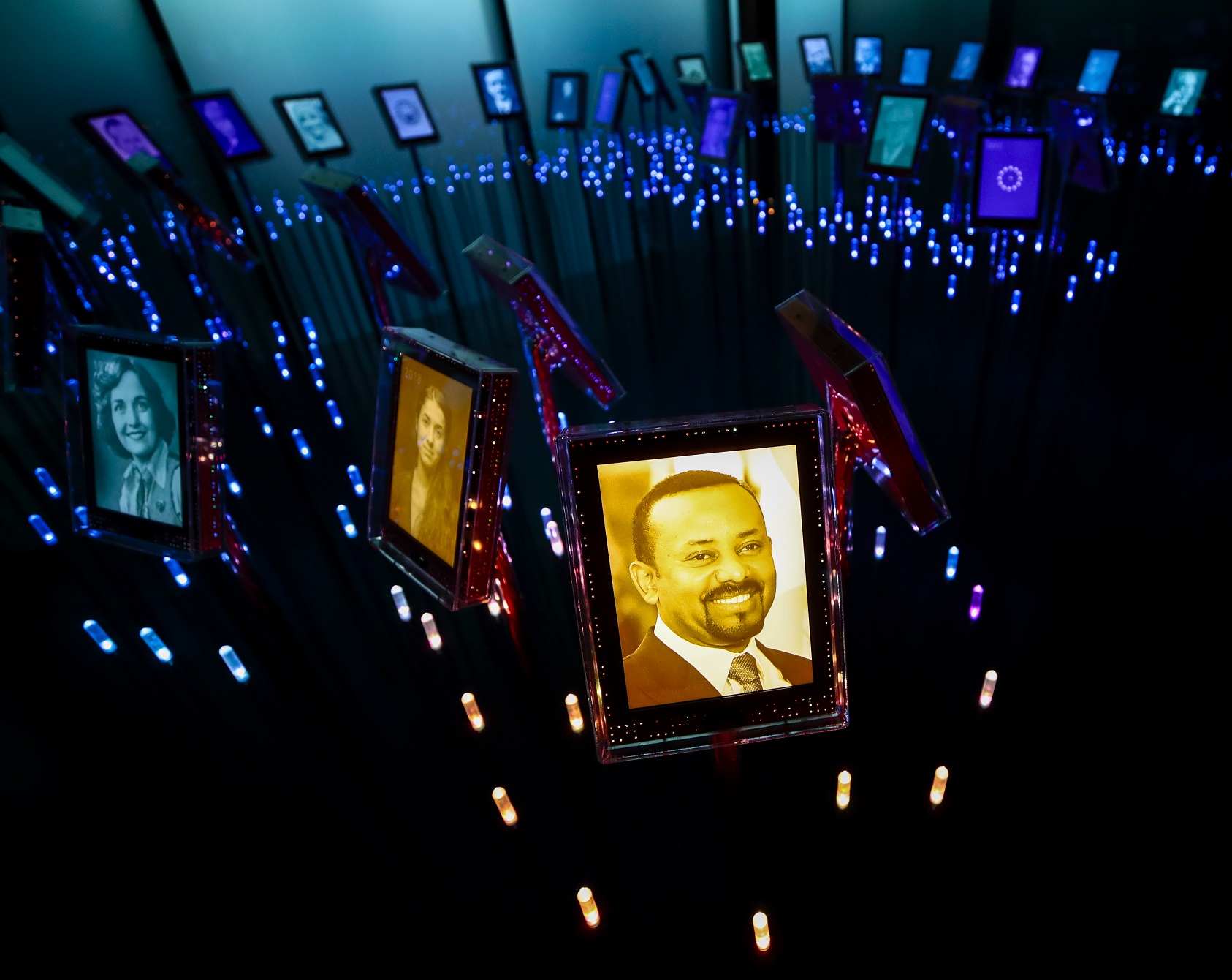 O momento do anúncio do Prêmio Nobel da Paz de 2019 para o primeiro-ministro da Etiópia, Abiy Ahmed Ali. Foto Stian Lysberg Solum/NTB Scanpix/AFP