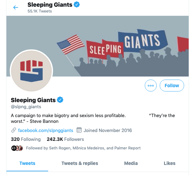 Reprodução Os "Gigantes Adormecidos" têm mais de 240 mil seguidores no Twitter. Foto Reprodução