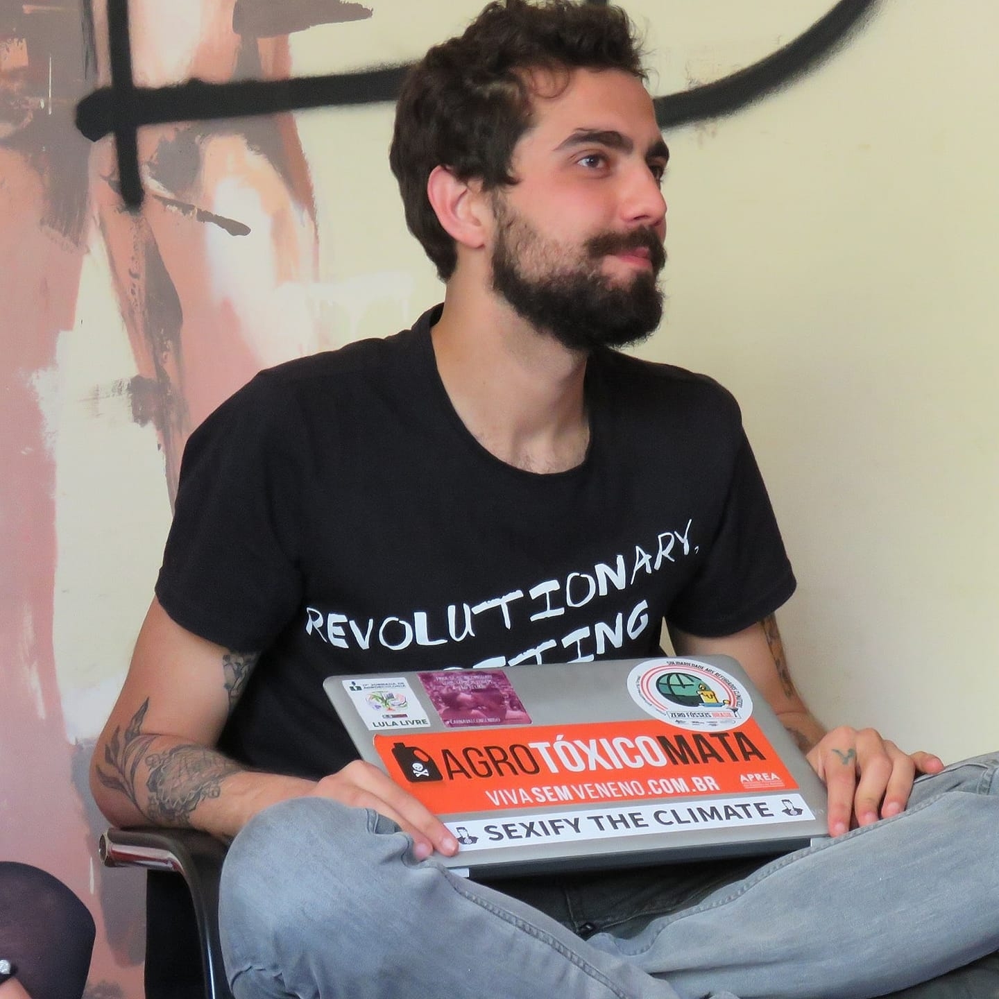 João Henrique Cerqueira, 27 anos, em ação do Engajamundo: representante brasileiro na Cúpula da Juventude pelo Clima na sede da ONU em Nova York (foto: Arquivo Pessoal)