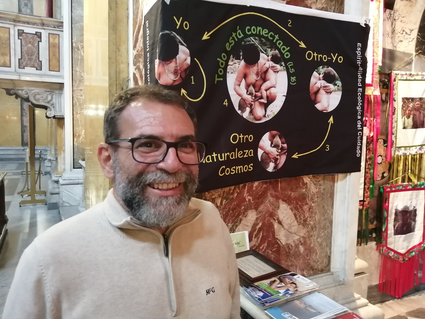 Padre Massimo Ramondo, missionário comboniano, presenciou casos de racismo ao longo do evento. Foto Janaína Cesar