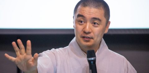 Monge Haemin Sumin em palestra na Casa Firjan, no Rio de Janeiro (Foto: Divulgação)