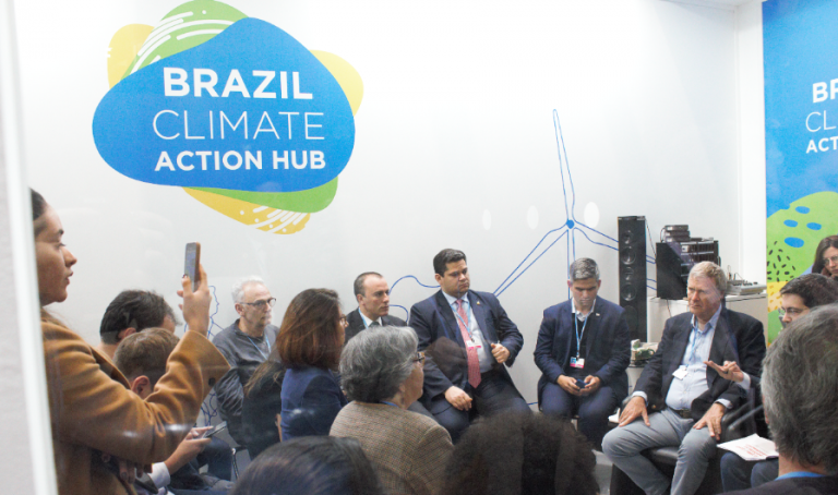 Foto de Liana Melo Davi Alcolumbre na COP25. Foto de Liana Melo