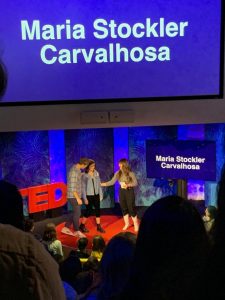 Maria no TED ED (Foto: Arquivo pessoal)