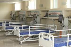 Leitos do Hospital Oceânico: exclusivo para coronavírus. Foto de divulgação