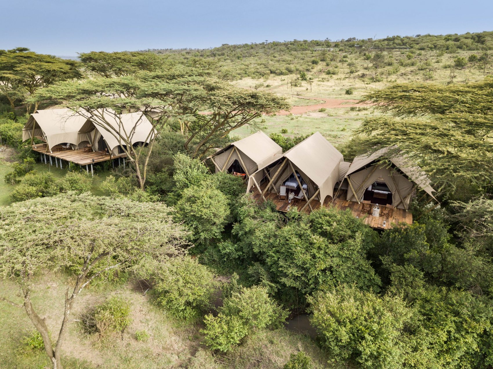 Uma das instalações da Great Plains Conservation, que aceita doações para amenizar os danos econômicos da falta de turistas na região (Foto: Divulgação)