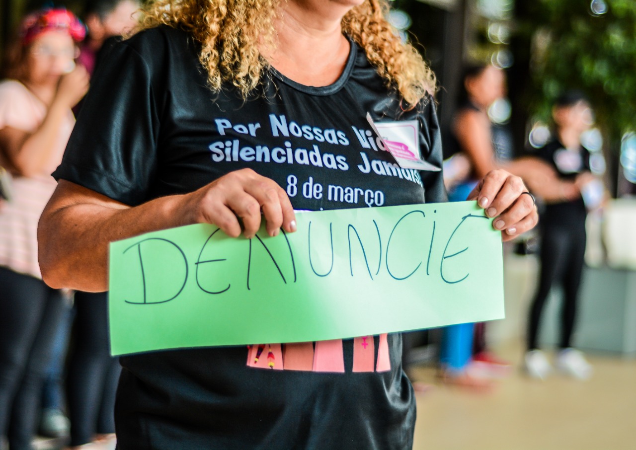No Dia Internacional da Mulher, protesto na Amazônia pediu fim da violência: dificuldades para denunciar (Bruna Mello/Amazônia Real)