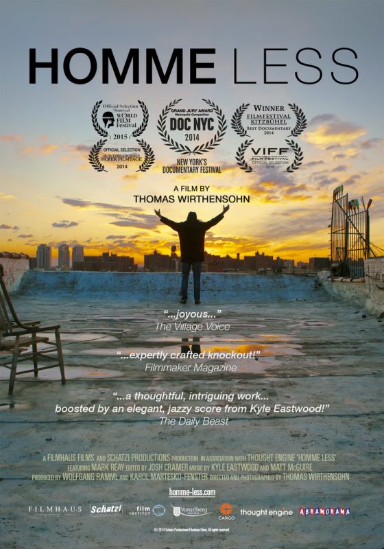 Cartaz do filme "Homme Less", de Thomas Wirthensohn. Foto Divulgação