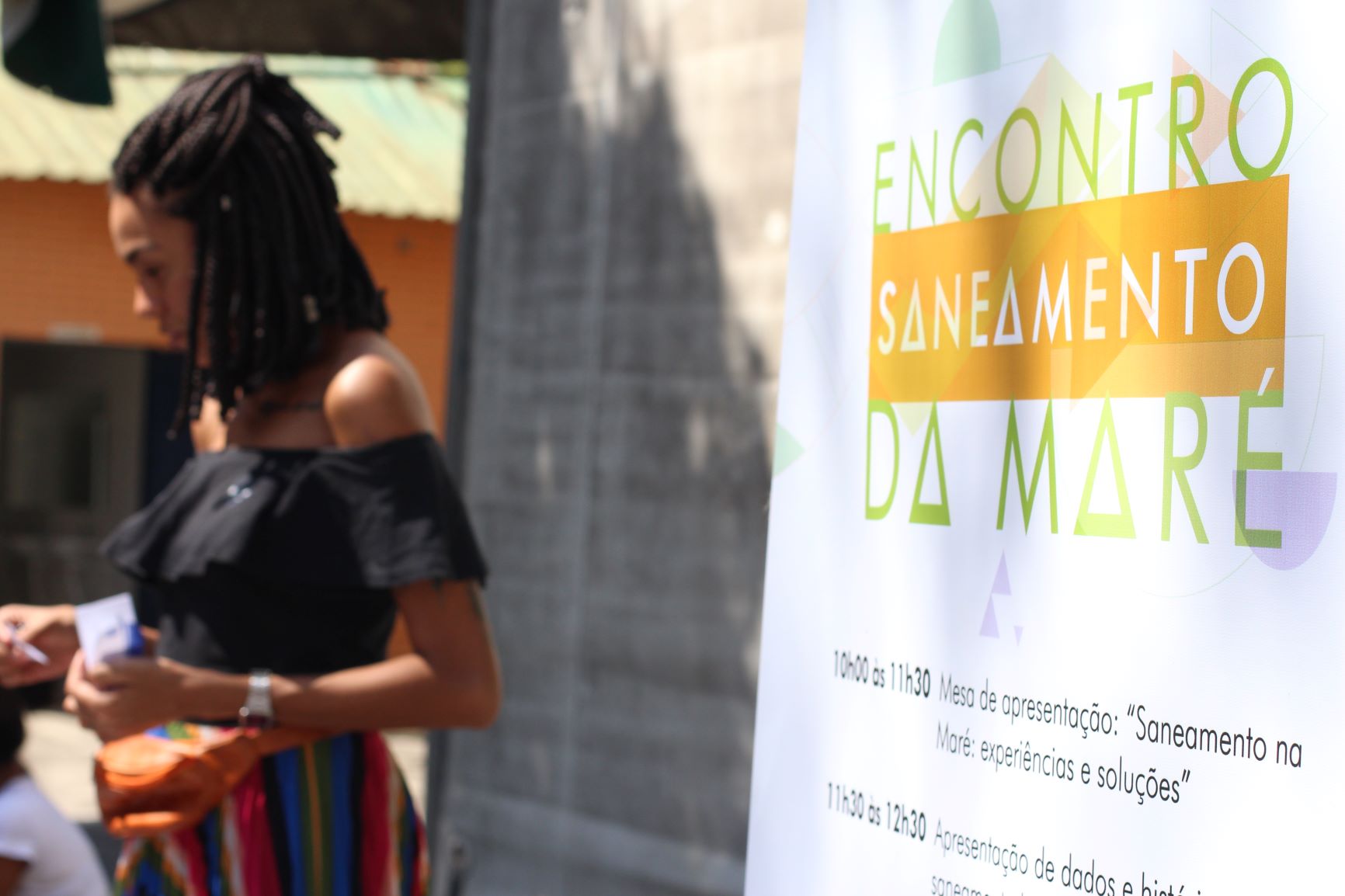 Encontro Saneamento da Maré em 2019: tema presente nos debates dos moradores desde o começo da ocupação da região (Foto: Larissa Amorim/Casa Fluminense)