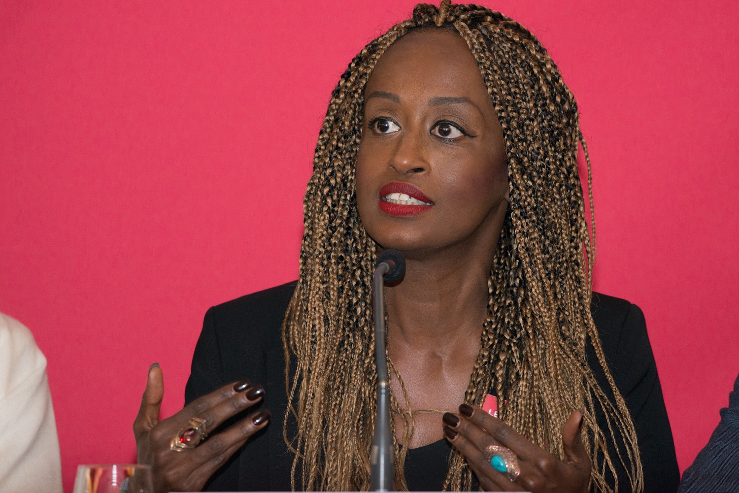 Leyla Hussein, nova reitora da universidade Saint Andrews, na Escócia, durante o Fórum da Liberdade que aconteceu em Oslo, em 2017. Foto Julia Reinhart/NurPhoto