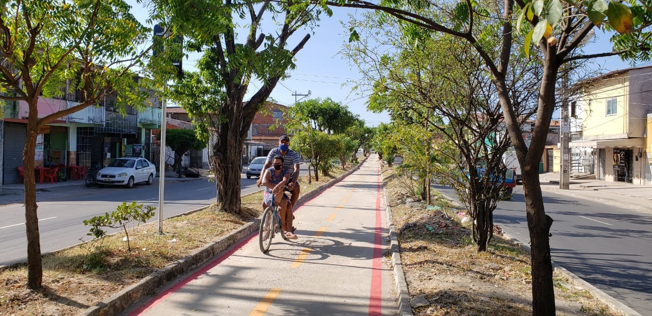 Foto Prefeitura de Fortaleza Em Fortaleza, quase metade da população mora a menos de 300 metros de uma ciclovia. Foto Prefeitura de Fortaleza