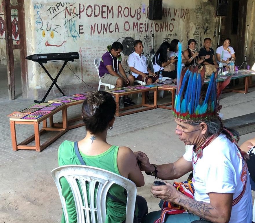 Conferência de Línguas indígenas na Aldeia Maracanã, em 2019: pesquisadores reivindicam Universidade Indígena no local (Foto: Acervo Pessoal/Nadson Nei Souza)