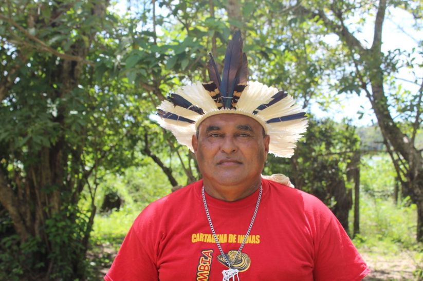 Dourado Tapeba, líder indígena pela educação: "Nós conseguimos, com muita luta, construir uma escola indígena diferenciada: todos os funcionários são indígenas (Foto: Natali Carvalho)