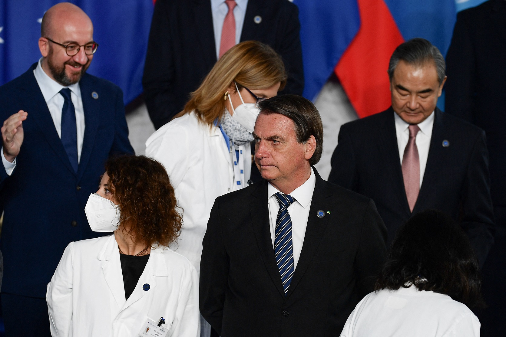 Foto Filippo Monteforte/AFP Bolsonaro faz figuração no encontro do G20: não foi diplomático e nem construiu alianças para o futuro. Foto Filippo Monteforte/AFP