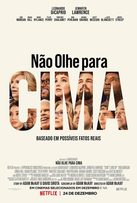 Cartaz do filme "Não olhe para cima". Foto Reprodução