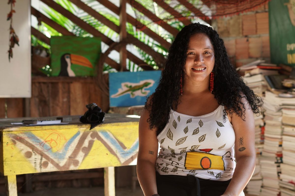 Shirley Baré no Parque das Tribos: pressões por não ter o estereótipo indígena (Foto: Samara Souza)