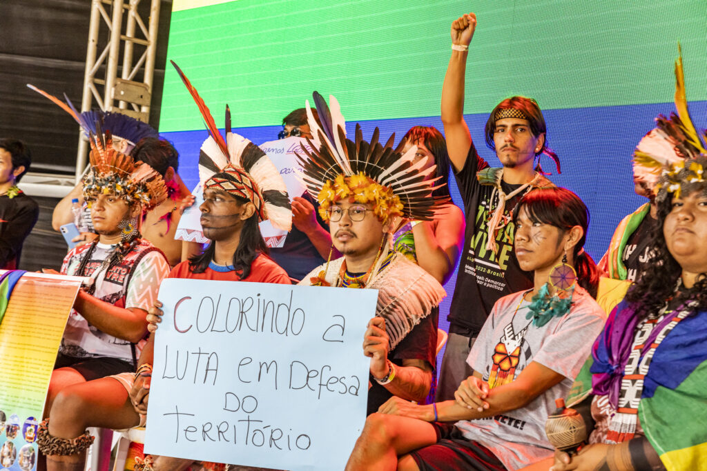 Plenária LGBT+ no Acampamento Terra Livre, em Brasília. Foto Mídia Ninja